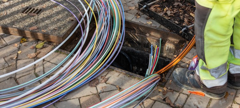 Infrastrukturmaßnahme Verlegung von Glasfaserleitungen für das schnelle Internet