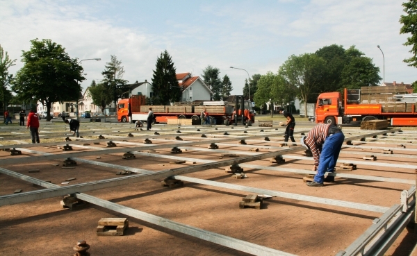 Zeltaufbau Bürgerpark