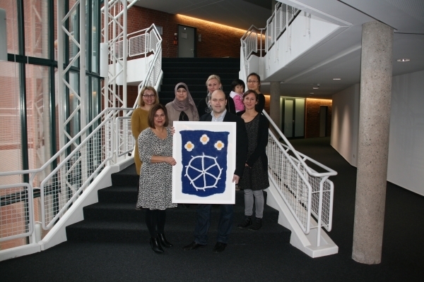 Gehäkeltes Stadtwappen