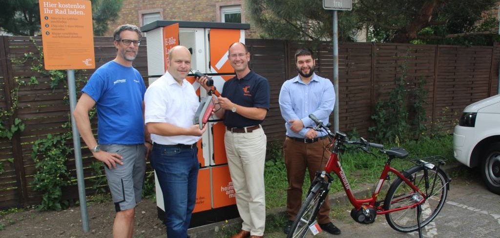 E-Bike Ladestation auf Brückenmühlparkplatz