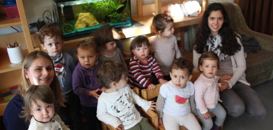 Aquarium in der Krippe Mühlmäuse