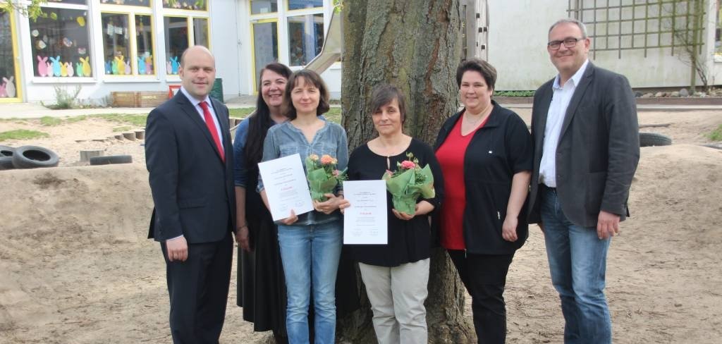 Dienstjubiläum Leuschner und Vinci