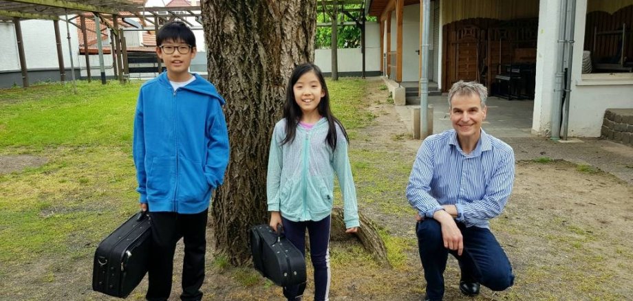 Sharon und Armin Jin beim Internationalen Wettbewerb Musiktalente 2021