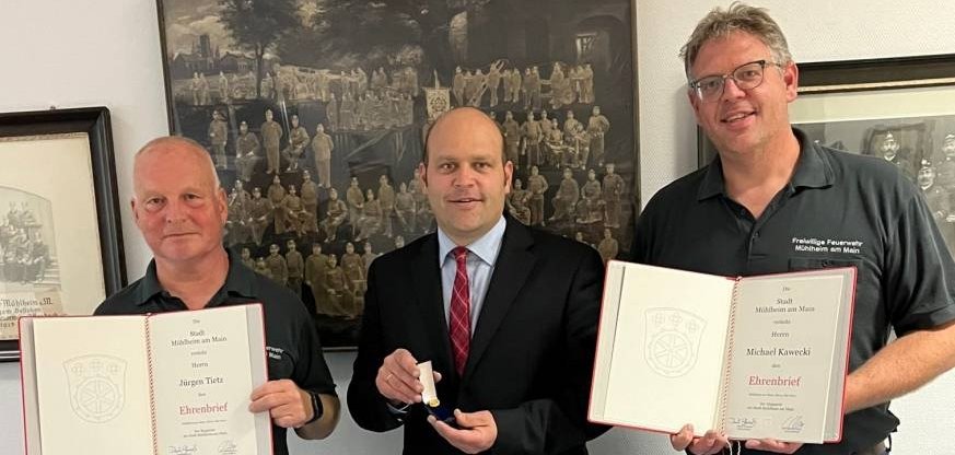 Ehrenbrief Michael Kawecki und Jürgen Tietz