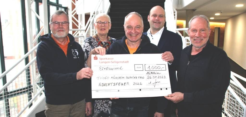 Scheckübergabe Thiogo e.V.