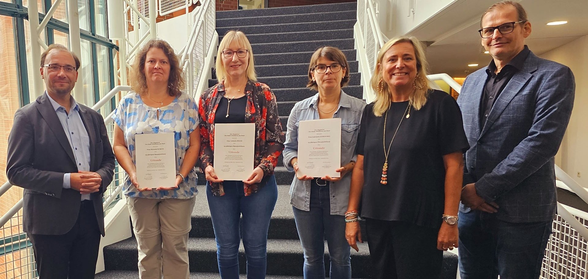 Drei 25-jährige Dienstjubiläen im Rathaus