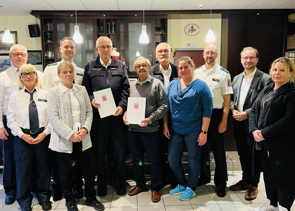 Jubiläum und Abschied beim Freiwilligen Polizeidienst | Festliche Ehrung im Rahmen einer Feierstunde erfolgt