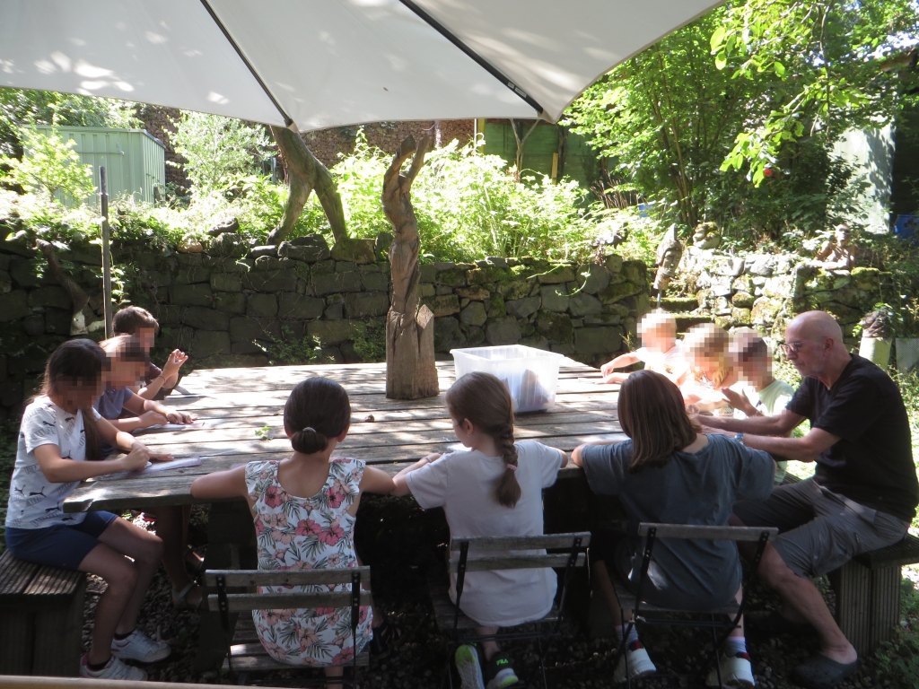 Uferkunst erleben | Goethekids besuchen Künstler Reinhold Mehling