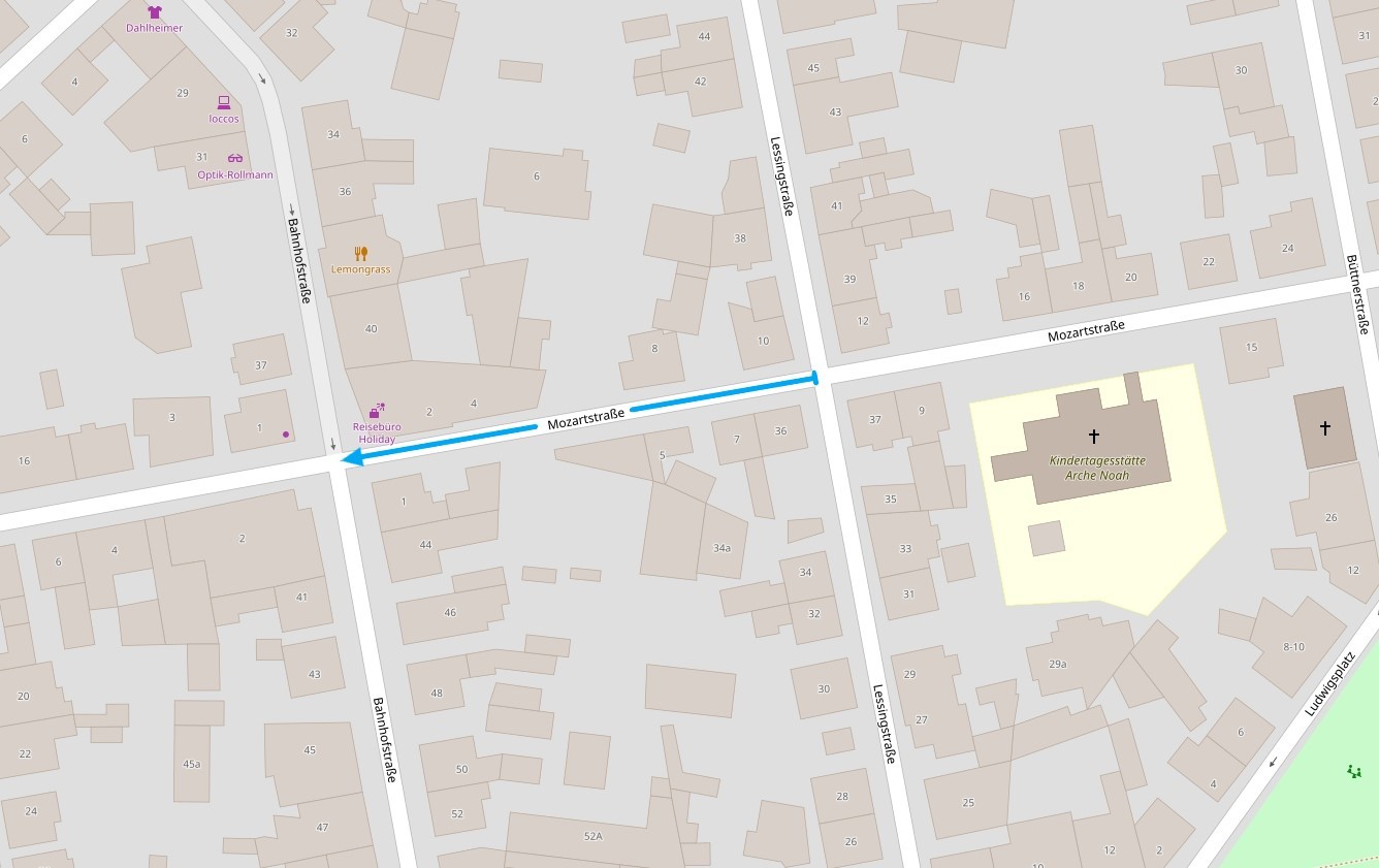 Betroffener Streckenabschnitt Betroffener Streckenabschnitt