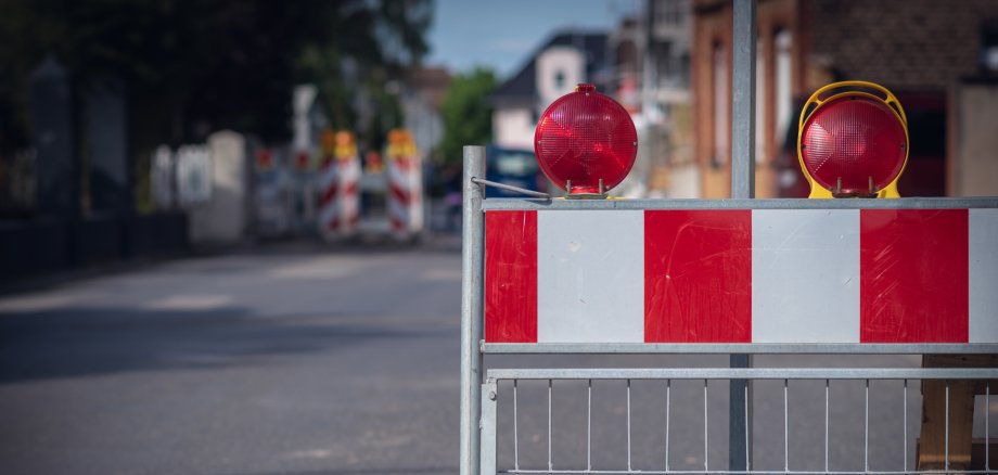 Absperrung an Baustelle