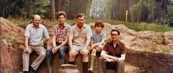Vor- und frühgeschichtliche Arbeitsgruppe 1977: Horst Becker, Rüdiger Meyer, Günter Meyer, Ingo Meyer und Richard Plackinger (v.l.n.r.)